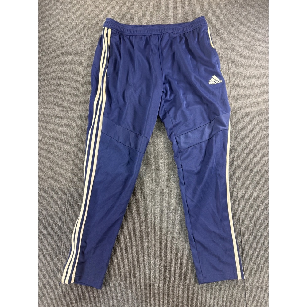Adidas Climacool Mens XL‎ Navy Blue White Soccer Training Track Pants Jogger
